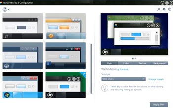 ����� ����� ������ WindowBlinds 8 � ��������� ��� ��������� ������������ ���������� Windows 