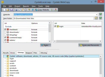 Cyotek WebCopy: ����������� web-������ ��� ��������� � ������ ������