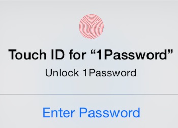 ��������� 1Password ��� iOS 8 ����� ���������� � �������� ��������� Touch ID 