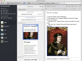 Evernote for Mac 5.6 � ������������������� ���������� ������ � �������� �������