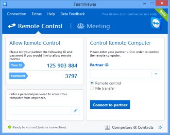 �������� ������������ � TeamViewer 10 