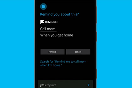 ����� ��������������� ������ Windows 10 � Cortana