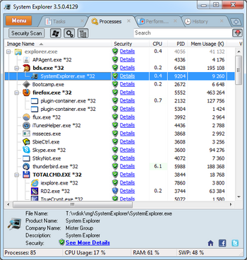 System Explorer 3.6 � ������� ������, ��� ������� ��������� Windows