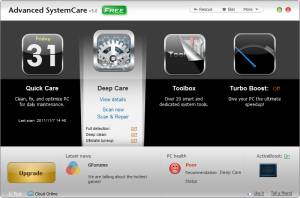 Advanced SystemCare 5.0 � ����������� � ������������ Windows-�����