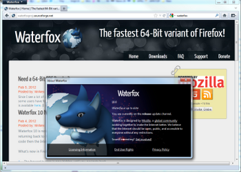 Waterfox 10.0 � ������ ������ �������� Firefox ��� 64-������ ������