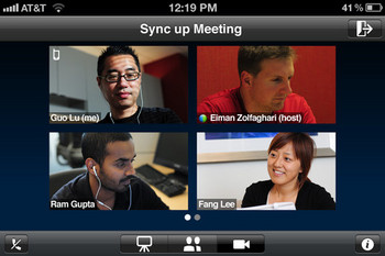 ������������ ����� ������ ���������� Cisco WebEx for iPhone