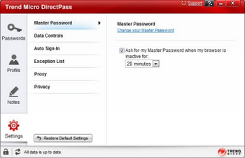 Trend Micro DirectPass 1.0 � ����������� �������� �������