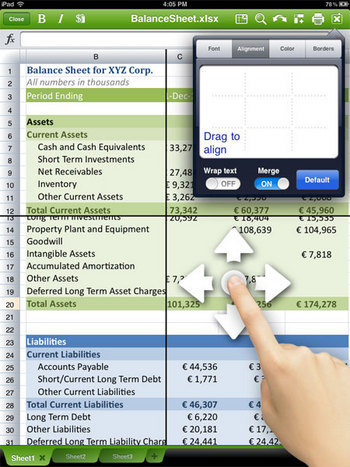 Quickoffice Pro HD 4.5 � ����������� ��������� ������� ����� ��� ��������� iPad