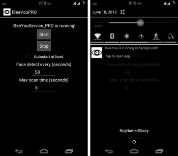 ������� ISeeYou � ��� Android-������� �� ������, ���� �� �������� �� �����