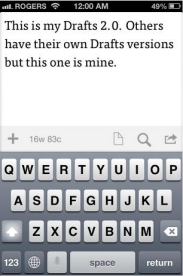 Drafts 2.0 � ������� ��� �������� ������� �� ����������� iPad