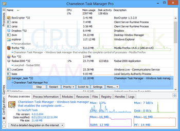 �hameleon Task Manager Pro 4.0 � ������ ������ ����������� ���������� ����� Windows