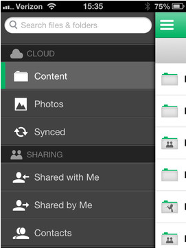 ����� ����� ������ ����������� ���������� SugarSync for iOS 4.0