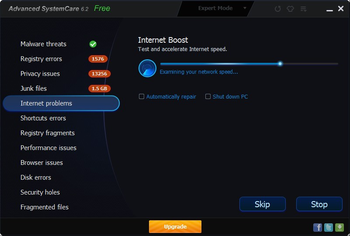 Advanced SystemCare Free 6.2 � ���������� ����� ������������ ��� ������ � ����������� ������ ��