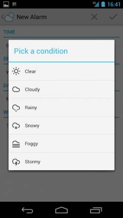 AlarMe Weather � ���������, ����������� �� ������ �� �����