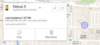 Android Device Manager ������� ����� ���������� �������