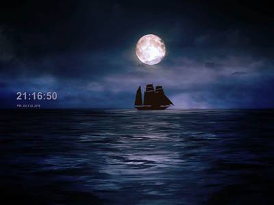 ������� Moonlit Ship Screensaver