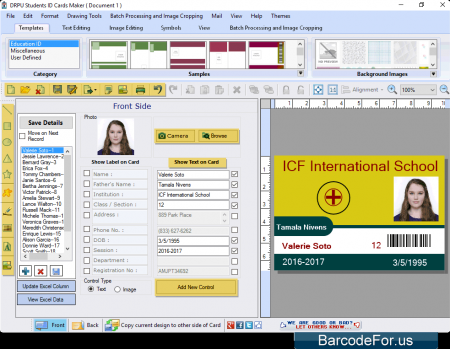������� School ID Card Maker Software