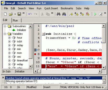������� DzSoft Perl Editor