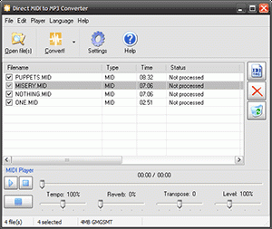 ������� Direct MIDI to MP3 Converter