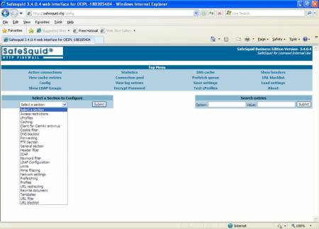  Content Filtering Proxy SafeSquid