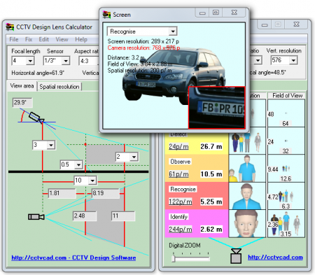  CCTV Design Lens Calculator
