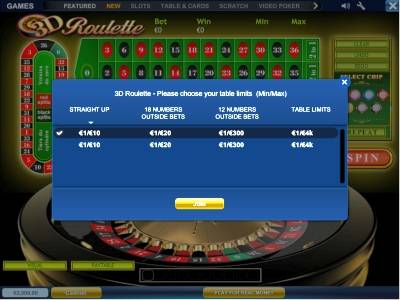 ������� Europa 3D Roulette Online