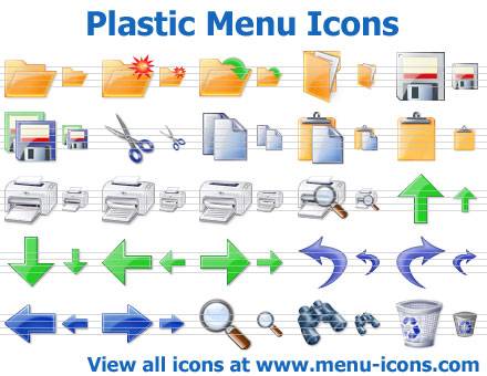  Plastic Menu Icons