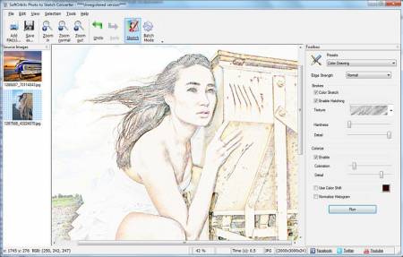 ������� SoftOrbits Photo to Sketch Converter