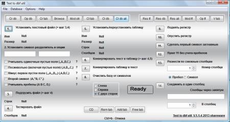 ������� Text to dbf util