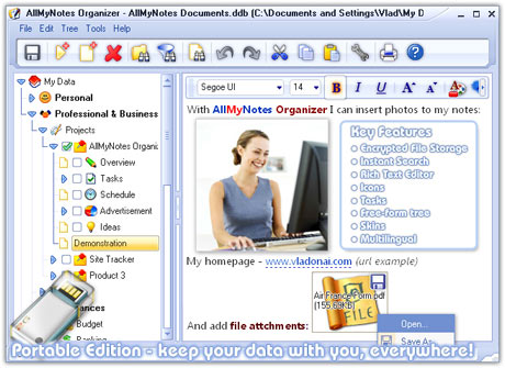  AllMyNotes Organizer Portable