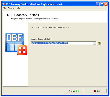 ������� DBF Recovery Toolbox