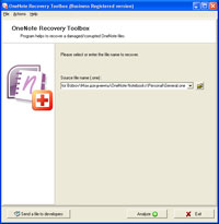 ������� OneNote Recovery Toolbox