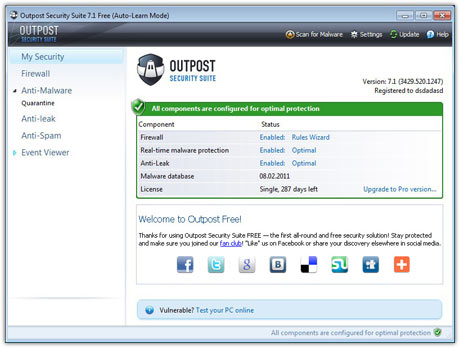  Agnitum Outpost Security Suite Free (64-bit)