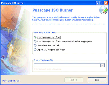 ������� Passcape ISO Burner
