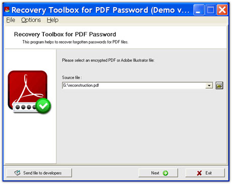������� Recovery Toolbox for PDF Password