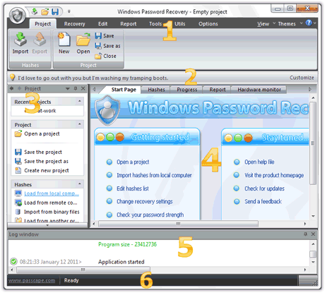 ������� Passcape Windows Password Recovery tool